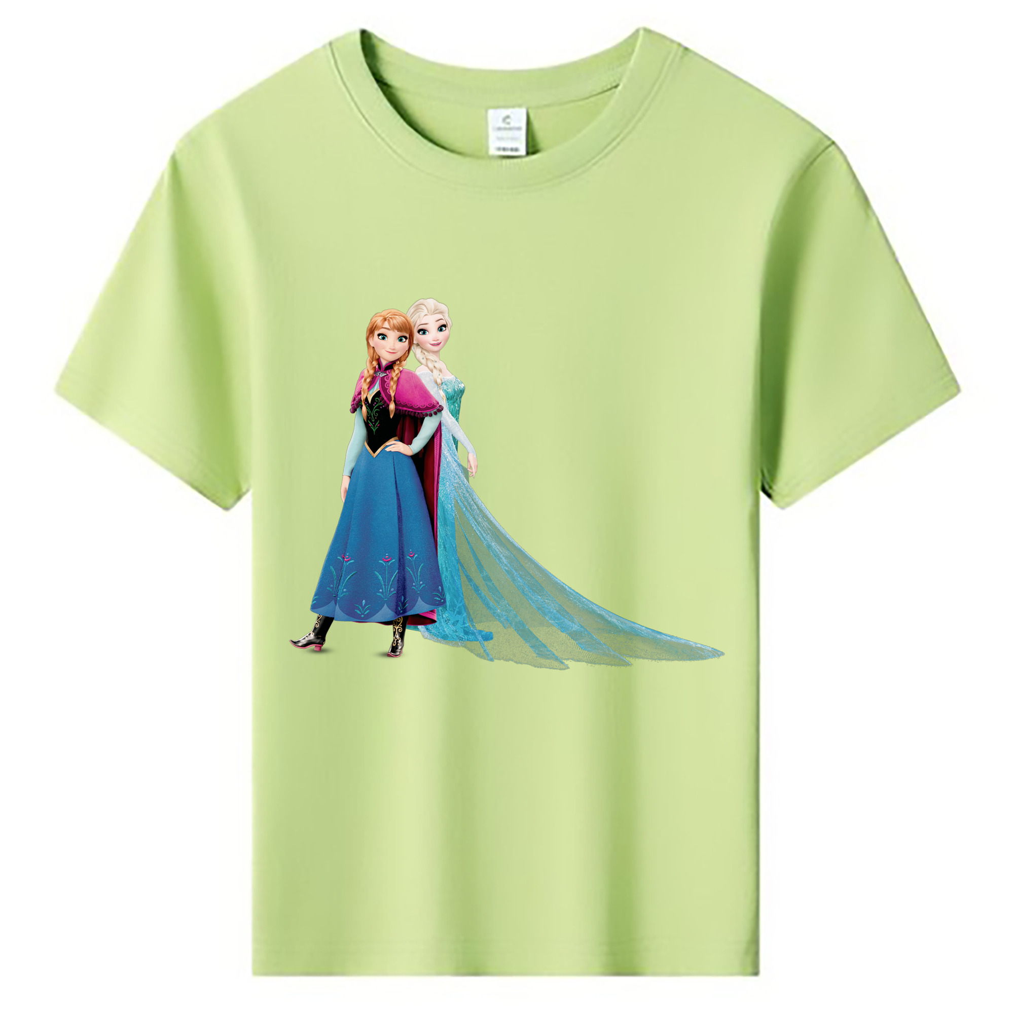 （画像用） アナと雪の女王 アンナ エルサ Frozen Anna Elsa 綿100％キッズTシャツ（フロントプリント）